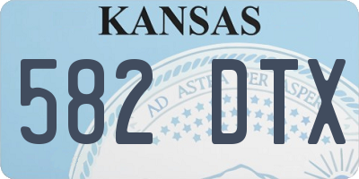 KS license plate 582DTX