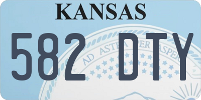 KS license plate 582DTY
