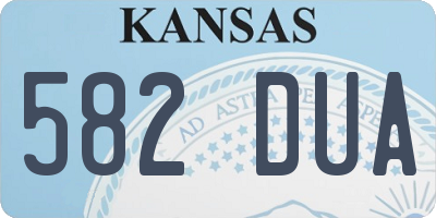 KS license plate 582DUA