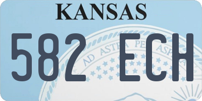 KS license plate 582ECH