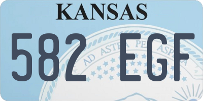 KS license plate 582EGF