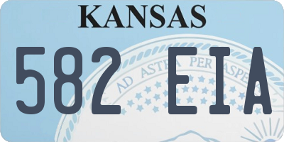 KS license plate 582EIA