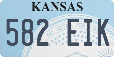 KS license plate 582EIK