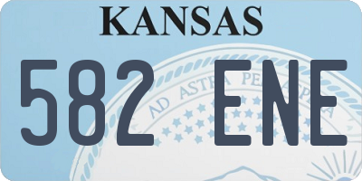KS license plate 582ENE