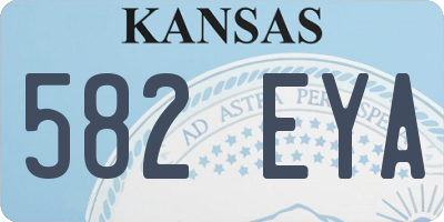 KS license plate 582EYA
