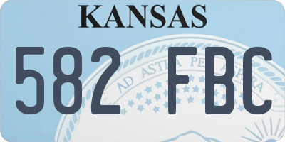 KS license plate 582FBC