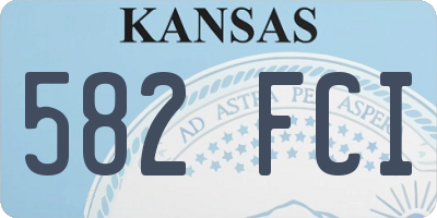 KS license plate 582FCI