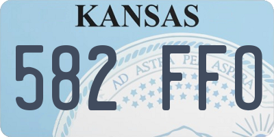 KS license plate 582FFO