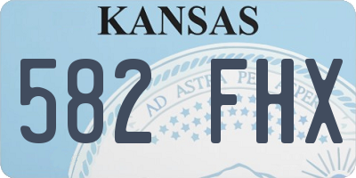 KS license plate 582FHX
