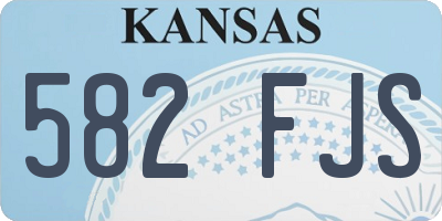 KS license plate 582FJS