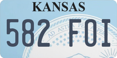 KS license plate 582FOI