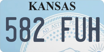 KS license plate 582FUH
