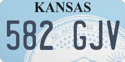 KS license plate 582GJV