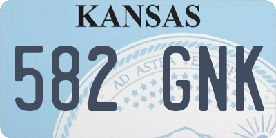 KS license plate 582GNK