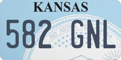 KS license plate 582GNL