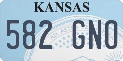 KS license plate 582GNO