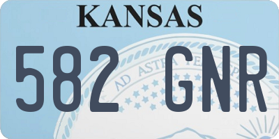 KS license plate 582GNR