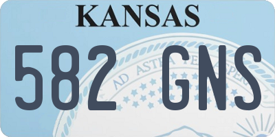 KS license plate 582GNS