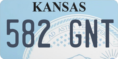 KS license plate 582GNT