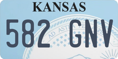 KS license plate 582GNV