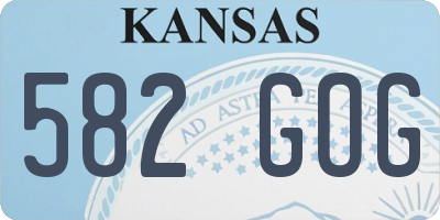 KS license plate 582GOG