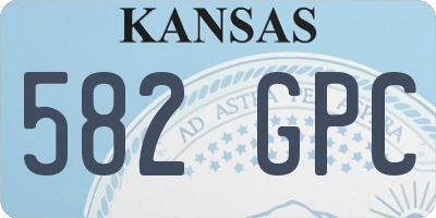 KS license plate 582GPC
