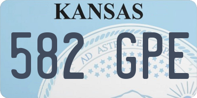 KS license plate 582GPE