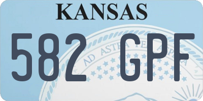 KS license plate 582GPF
