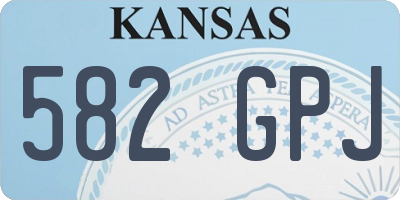 KS license plate 582GPJ