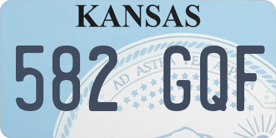 KS license plate 582GQF