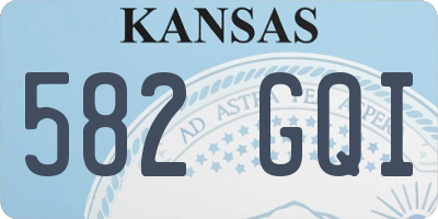 KS license plate 582GQI