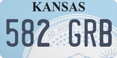 KS license plate 582GRB