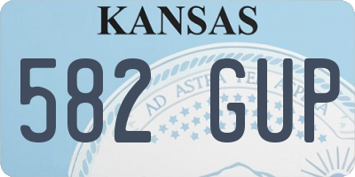 KS license plate 582GUP