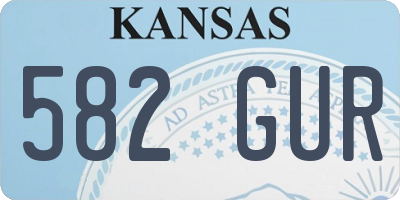 KS license plate 582GUR