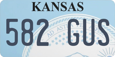 KS license plate 582GUS