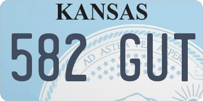 KS license plate 582GUT
