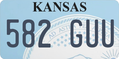 KS license plate 582GUU