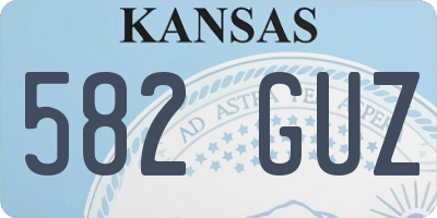 KS license plate 582GUZ