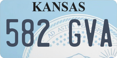 KS license plate 582GVA