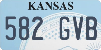 KS license plate 582GVB