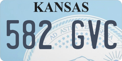 KS license plate 582GVC