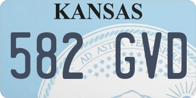 KS license plate 582GVD