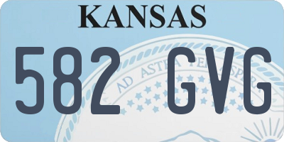 KS license plate 582GVG