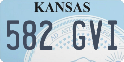 KS license plate 582GVI