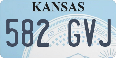 KS license plate 582GVJ