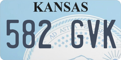 KS license plate 582GVK