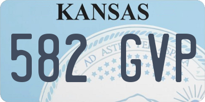KS license plate 582GVP
