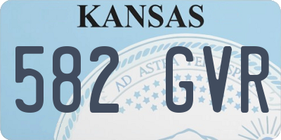 KS license plate 582GVR
