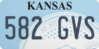 KS license plate 582GVS