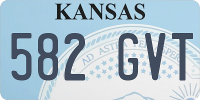 KS license plate 582GVT